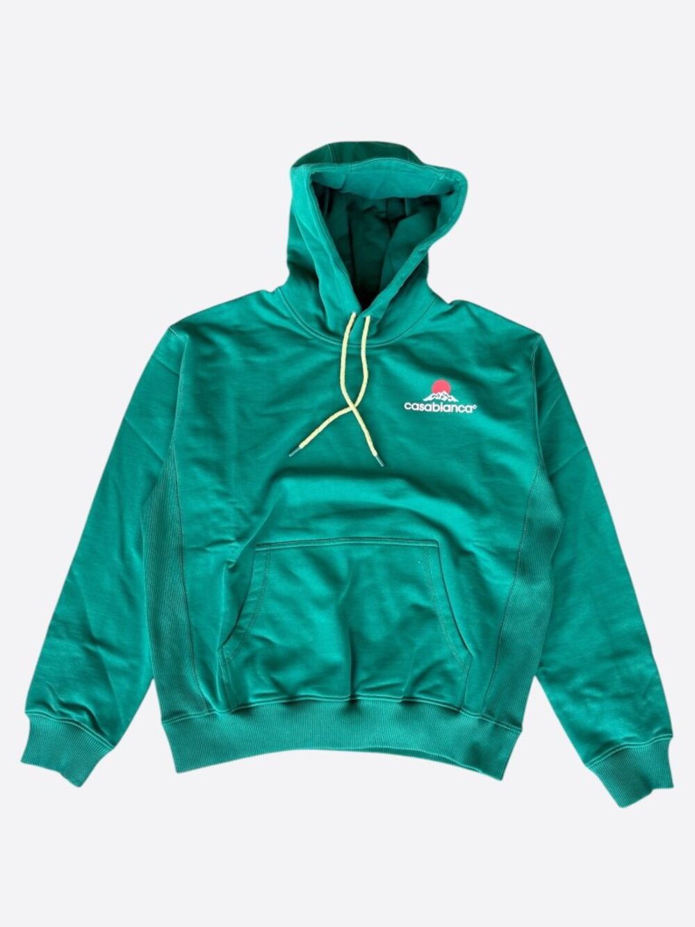 Casablanca Green & White Montagne Logo Hoodie